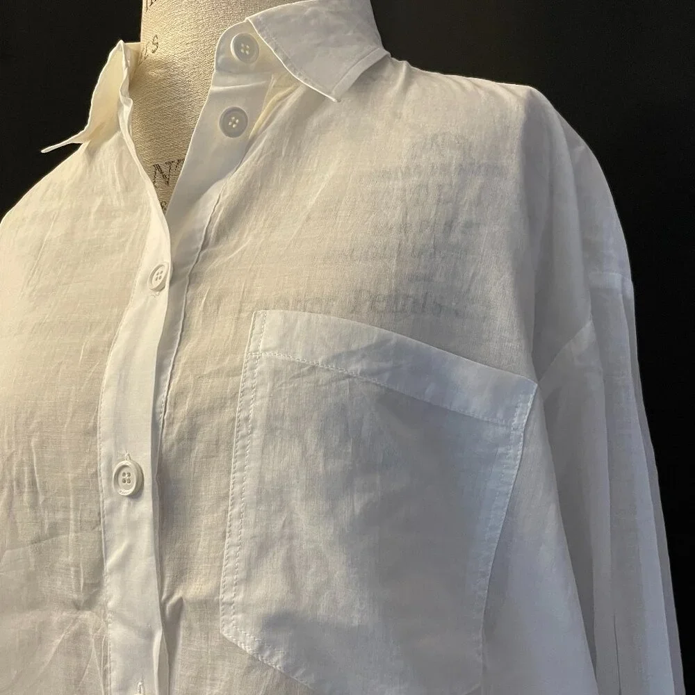 New. Gorgeous 100% Cotton EAC-Camicia Cannes Mussola: Size 46 - Picture 2 of 14